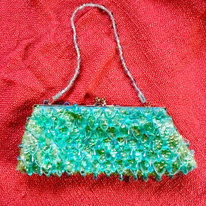 Beaded Blue Bag, Sparkly and Fun!
